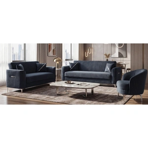 Casamode Zebra Microfiber Convertible Storage Living Room Set
