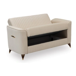 Casamode Zebra Microfiber Convertible Storage Loveseat