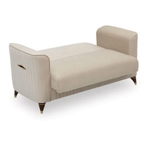 Casamode Zebra Microfiber Convertible Storage Loveseat