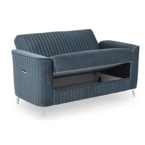 Casamode Zebra Microfiber Convertible Storage Loveseat
