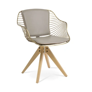 SohoConcept Furniture Zebra Swivel Indoor/Outdoor PU Dining Chair w/Pyramid Base