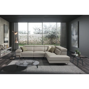 Diven Living Zeus Leather Reclining Modular L-Shape Custom Sectional Sofa