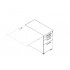 <b>KRT73P</b> - Right Pedestal w/Separate Pencil Drawer