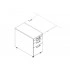 <b>KRT73L</b> - Left Pedestal w/Separate Pencil Drawer