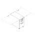 <b>KRT73LP</b> - Middle Pedestal w/Separate Pencil Drawer