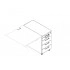<b>KRT74P</b> - Right Pedestal w/Separate Pencil Drawer
