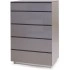 High Gloss Light Grey/Light Grey Glass Top