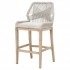 Taupe & White Flat Rope, Pumice Fabric, Natural Gray Mahogany