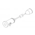 APU051 - Suspensions for ceiling (horizontal) panels (4pcs.) Suitable for masonry/gypsum surface. Adjustable wire rope length 1.96"-118". Recommended load up to 20 kg.