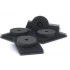 APU048 - Set of adhesive fittings for acoustic panels (4 pcs.) Fixed on glass, plastic, metal, ceramics and varnished surfaces. Unsuitable for connected compositios. Can supportn a load of 4 kg.