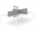 <b>DNK128</b> - set of 4 screens for 4-desks bench