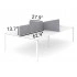 <b>DNK16A</b> - set of 4 screens for 4-desks bench