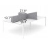 <b>DNK18A</b> - set of 4 screens for 4-desks bench