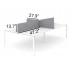 <b>DNK12A</b> - set of 4 screens for 4-desks bench