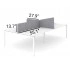<b>DNK14A</b> - set of 4 screens for 4-desks bench