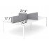 <b>DNK18B</b> - set of 4 screens for 4-desks bench