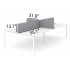 <b>DNK152</b> - set of 4 screens for 4-desks bench