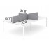<b>DNK190</b> - set of 4 screens for 4-desks bench