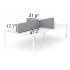 <b>DNK131</b> - set of 4 screens for 4-desks bench