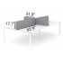 <b>DNK178</b> - set of 4 screens for 4-desks bench