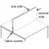 Two-sided Plexiglas screen with clips