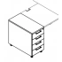 <b>KDT74L</b> - Left Stationary 4 Drawers pedestal