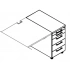 <b>KRT74P</b> - Right Stationary pedestal w/separate pencil drawer