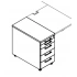 <b>KRT74L</b> - Left Stationary pedestal w/separate pencil drawer
