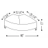 <b>F44</b> - Irregular Curved Module Right. Black Legs