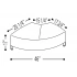 <b>F45</b> - Irregular Curved Module Left. Black Legs