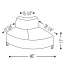 <b>F54</b> - Irregular Curved Module Right w/Backrest. Black Legs