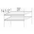 AR8515 - 1" Thick MFC Shelves (Pack 2 Shelves)