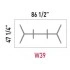 <b>W39</b> - 86 1/2" x 47 1/4" Table