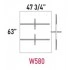 <b>W580</b> - Extension with support aluminium strip