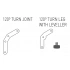 2 x <b>LK5108</b> - Pack for joining 2 panels of the same height in 120º