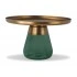 Antique Brass Plated Steel/Green Glass Base