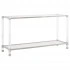 Brushed Stainless Steel, Lucite & Clear Glass