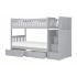 Bunk Bed w/ Storage Boxes & Reversible Step Storage, Twin/Twin Size