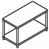 Stilt Office Single Metal Bookcase w/Shelf