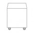 MX01K - Square Pouf w/Castors