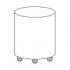 MX02K - Round Pouf w/Castors