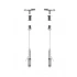 AWZ004 - Set of suspensions for PET partition. Adjustable wire rope length 1,9 - 78,7 in. Fixed on suspended ceilings “Armstrong” (profile T24) with white clips