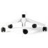 9102 - Stay Chair <b>without arms</b> - White polyamide base, backrest & lumbar support - black castors  
