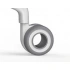 S - Soft Hole white control castors