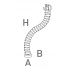 39425 - Silver Polystyrene cable spine, ﬂexible. Minnimum units order: 3 units
