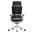 891 - Chair w/Polished Base & Back Frame, Black Arms