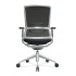 821 - Chair w/Silver Base & Back Frame, Black Arms