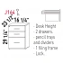 <b>J164</b> - Desk Height Pedestal