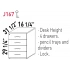 <b>J167</b> - Desk Height Pedestal