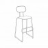 N1N05H - high chair; bar height